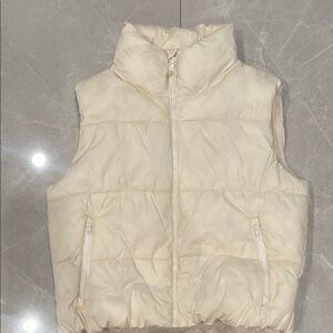 Old Navy Cream Puffer Vest